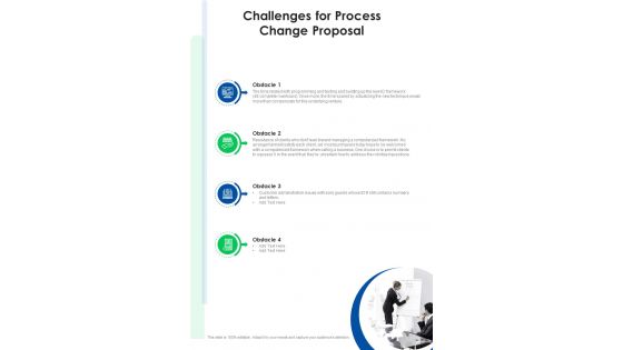 Business Transformation Challenges For Process Change Proposal One Pager Sample Example Document