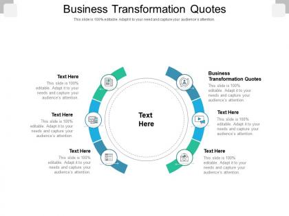 Business transformation quotes ppt powerpoint presentation professional mockup cpb