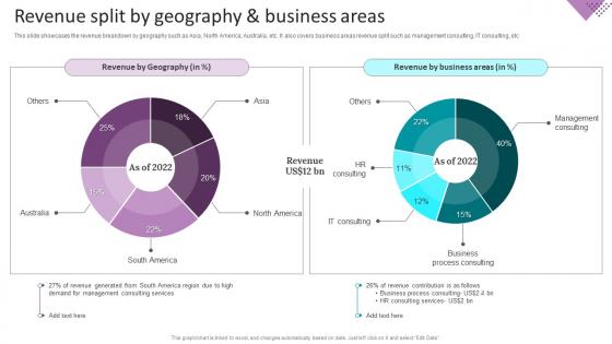 Business Transformation Services Company Profile Revenue Split By Geography And Business Areas