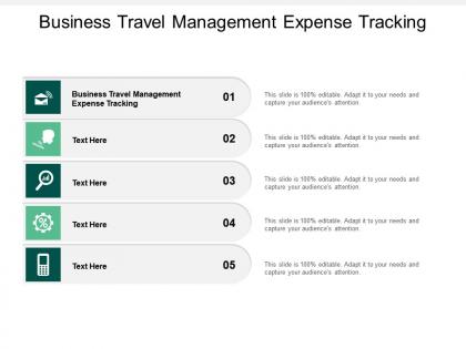 Business travel management expense tracking ppt powerpoint presentation ideas design templates cpb