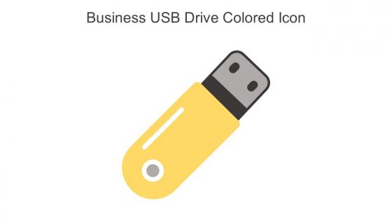 Business USB Drive Colored Icon In Powerpoint Pptx Png And Editable Eps Format