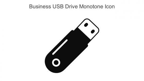 Business USB Drive Monotone Icon In Powerpoint Pptx Png And Editable Eps Format
