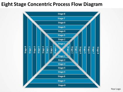 Business use case diagram example eight stage concentric process flow powerpoint templates