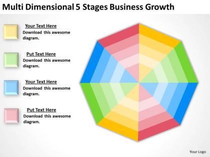 Business use case diagram multi dimensional 5 stages growth powerpoint slides 0522