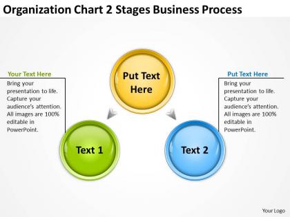 Business use case diagram organization chart 2 stages process powerpoint slides 0522