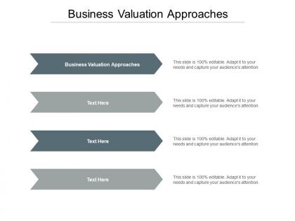 Business valuation approaches ppt powerpoint presentation model clipart images cpb
