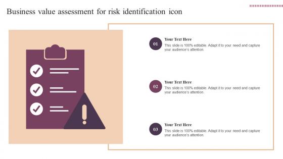 Business Value Assessment For Risk Identification Icon