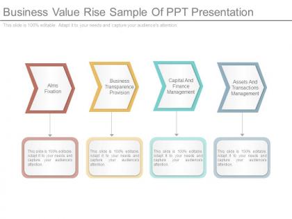 Business value rise sample of ppt presentation