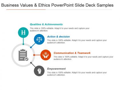 Business values and ethics powerpoint slide deck samples