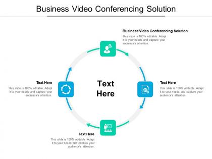 Business video conferencing solution ppt powerpoint presentation show graphics tutorials cpb