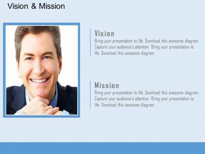 Business vision and mission strategy diagram powerpoint slides