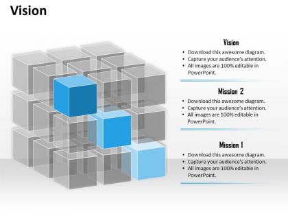 Business vision rubic cube diagram 0214
