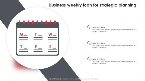 Business Weekly Icon For Strategic Planning