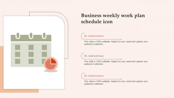 Business Weekly Work Plan Schedule Icon