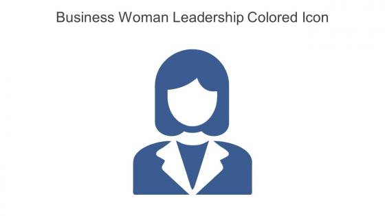 Business Woman Leadership Colored Icon In Powerpoint Pptx Png And Editable Eps Format