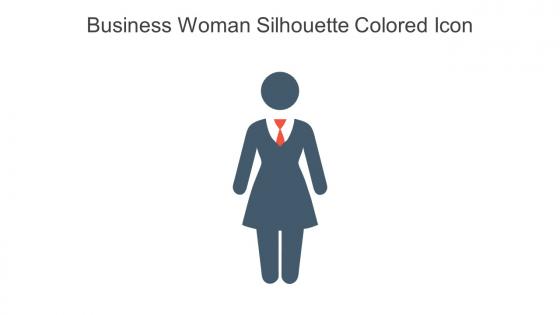 Business Woman Silhouette Colored Icon In Powerpoint Pptx Png And Editable Eps Format