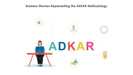 Business Women Representing The Adkar Methodology Illustration