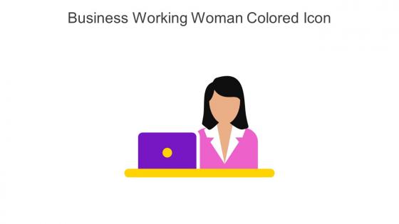Business Working Woman Colored Icon In Powerpoint Pptx Png And Editable Eps Format