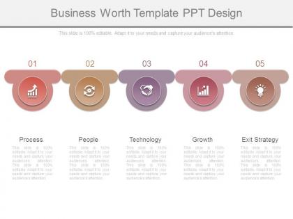 Business worth template ppt design