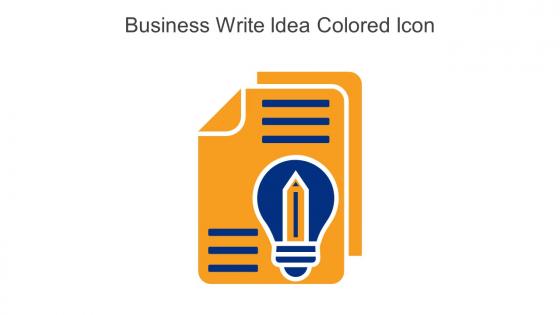 Business Write Idea Colored Icon In Powerpoint Pptx Png And Editable Eps Format