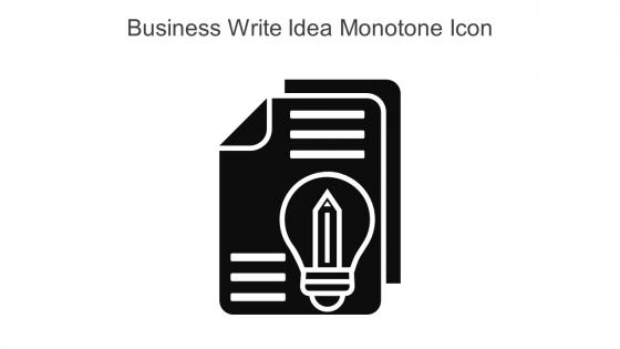 Business Write Idea Monotone Icon In Powerpoint Pptx Png And Editable Eps Format