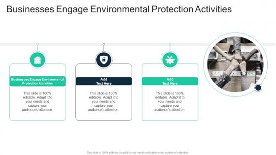 Businesses Engage Environmental Protection Activities In Powerpoint And Google Slides Cpb