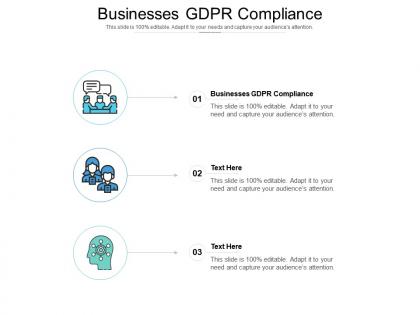 Businesses gdpr compliance ppt powerpoint presentation icon structure cpb