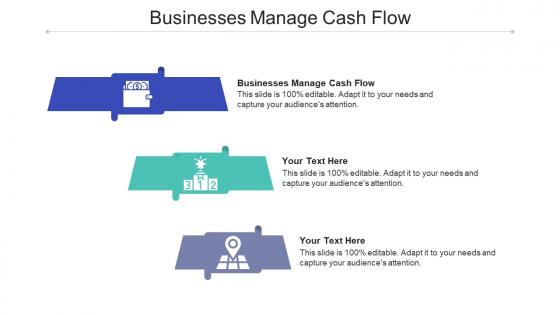 Businesses manage cash flow ppt powerpoint presentation portfolio ideas cpb