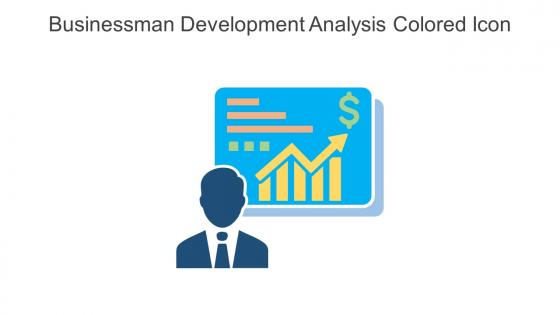 Businessman Development Analysis Colored Icon In Powerpoint Pptx Png And Editable Eps Format