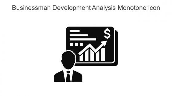 Businessman Development Analysis Monotone Icon In Powerpoint Pptx Png And Editable Eps Format