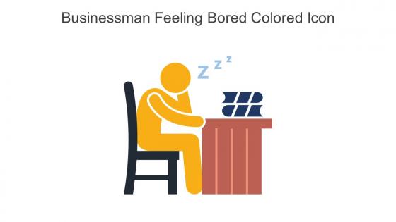 Businessman Feeling Bored Colored Icon In Powerpoint Pptx Png And Editable Eps Format