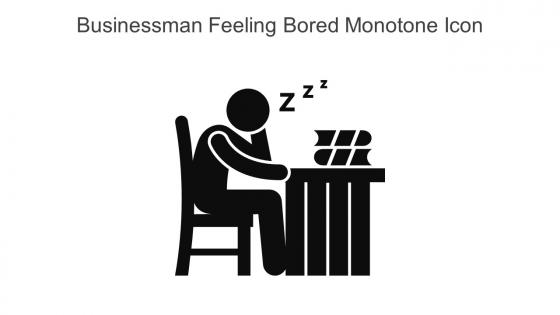 Businessman Feeling Bored Monotone Icon In Powerpoint Pptx Png And Editable Eps Format