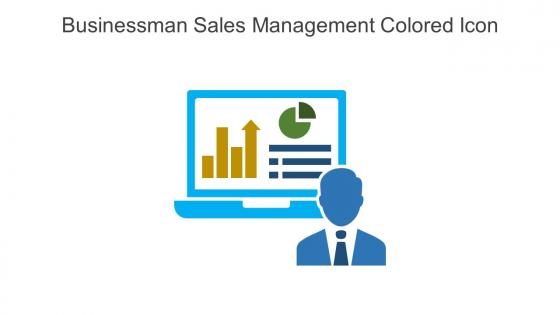 Businessman Sales Management Colored Icon In Powerpoint Pptx Png And Editable Eps Format