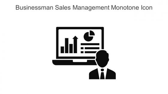 Businessman Sales Management Monotone Icon In Powerpoint Pptx Png And Editable Eps Format