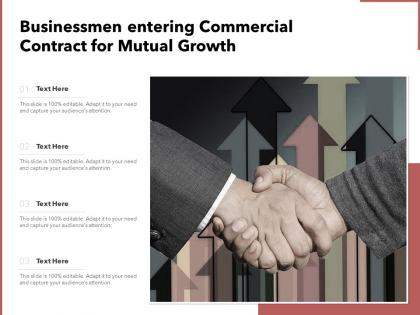 Businessmen entering commercial contract for mutual growth