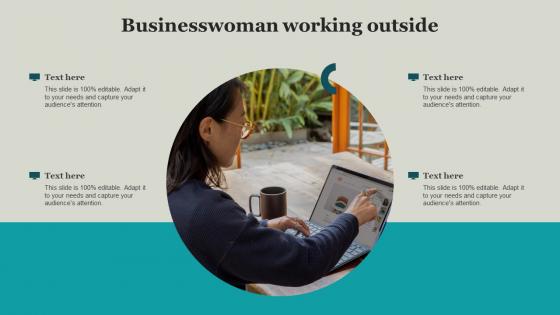 Businesswoman Working Outside