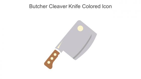 Butcher Cleaver Knife Colored Icon In Powerpoint Pptx Png And Editable Eps Format