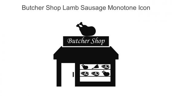 Butcher Shop Lamb Sausage Monotone Icon In Powerpoint Pptx Png And Editable Eps Format