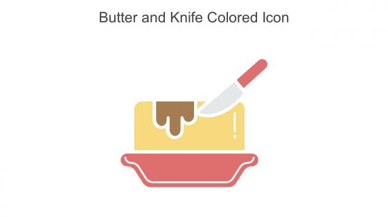 Butter And Knife Colored Icon In Powerpoint Pptx Png And Editable Eps Format