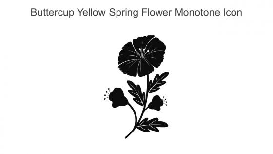 Buttercup Yellow Spring Flower Monotone Icon In Powerpoint Pptx Png And Editable Eps Format