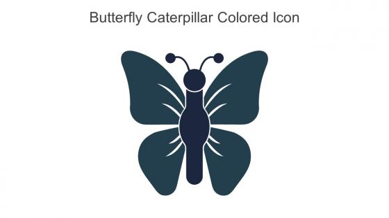 Butterfly Caterpillar Colored Icon In Powerpoint Pptx Png And Editable Eps Format