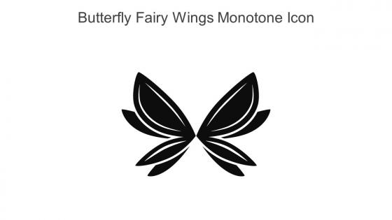 Butterfly Fairy Wings Monotone Icon In Powerpoint Pptx Png And Editable Eps Format