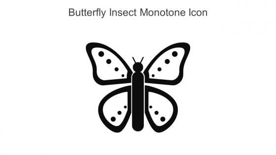 Butterfly Insect Monotone Icon In Powerpoint Pptx Png And Editable Eps Format