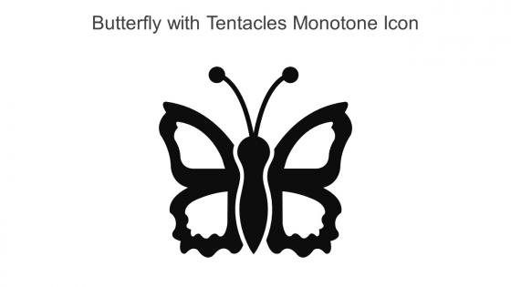 Butterfly With Tentacles Monotone Icon In Powerpoint Pptx Png And Editable Eps Format