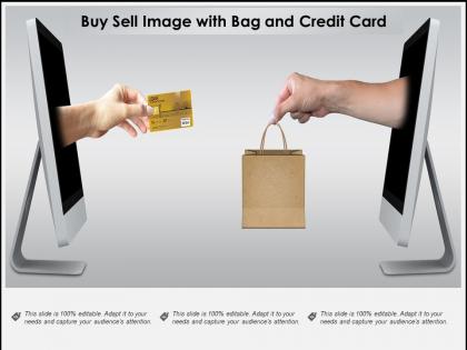 Buy sell image with bag and credit card