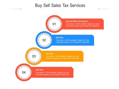 Buy sell sales tax services ppt powerpoint presentation icon graphics tutorials cpb
