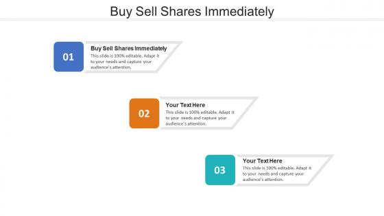 Buy sell shares immediately ppt powerpoint presentation slides design templates cpb