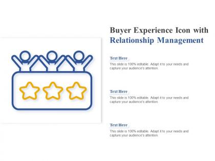 Buyer experience icon with relationship management