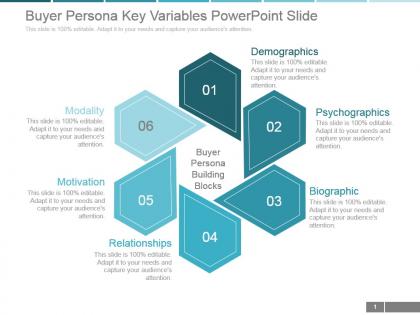 Buyer persona key variables powerpoint slide