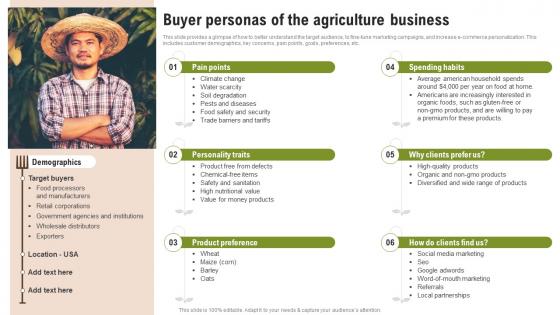 Buyer Personas Of The Agriculture Business Wheat Farming Business Plan BP SS